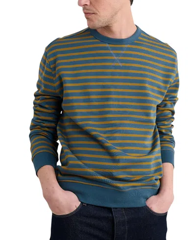 Seasalt Cornwall Men's Bolitho Striped Sweatshirt In Brown