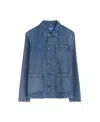 Seasalt Cornwall Tin Stream Denim Work Jacket In Blue