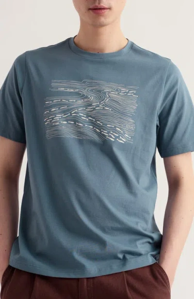 Seasalt Cornwall Midwatch Graphic Organic Cotton T-shirt In Blue