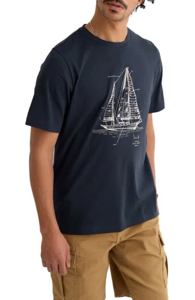 Seasalt Cornwall Midwatch Graphic T-shirt In Blue