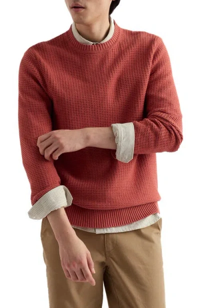 Seasalt Cornwall Mizzen Organic Cotton Crewneck Sweater In Red