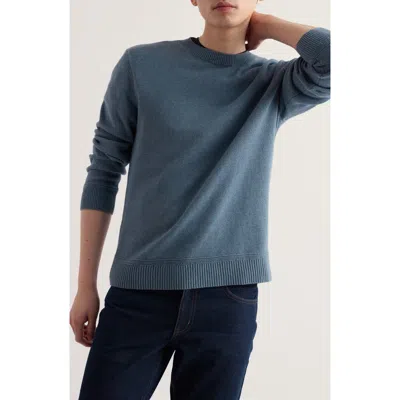 Seasalt Cornwall Moorstone Crewneck Sweater In Blue Slate