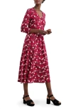 Seasalt Cornwall Nancy Floral Print Organic Cotton Blend Maxi Dress In Pink