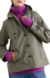 Seasalt Cornwall Neap Tide Waterproof Organic Cotton Jacket With Removable Hood In Multi