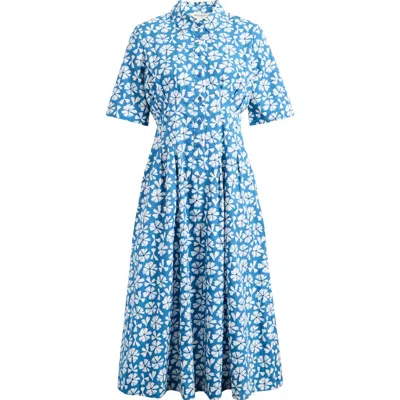 Seasalt Cornwall Organic Cotton Midi Shirtdress In Blue