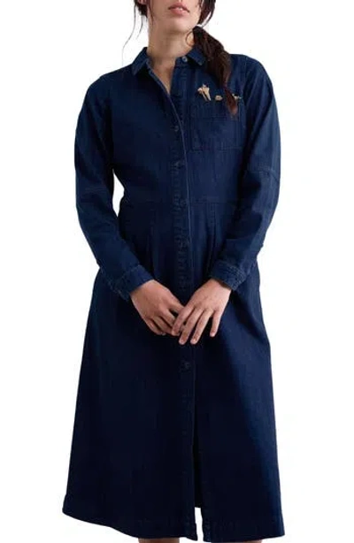 Seasalt Cornwall Outlines Denim Shirtdress In Blue