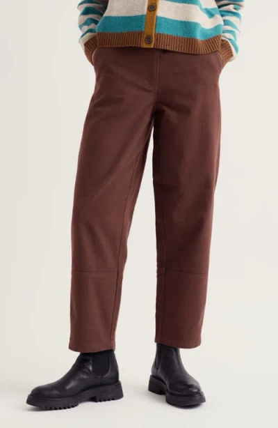 Seasalt Cornwall Painted Forms Organic Cotton Crop Trousers In Red