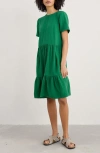 Seasalt Cornwall Pebble Comb Organic Cotton Dress In Green