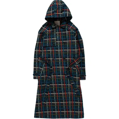 Seasalt Cornwall Penweathers Check Waterproof Organic Cotton Trench Coat In Multi