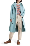 Seasalt Cornwall Penweathers Waterproof Trench Coat In Hail