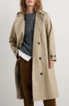 Seasalt Cornwall Penweathers Waterproof Trench Coat In Seed White