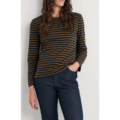 Seasalt Cornwall Perennial Stripe Long Sleeve T-shirt In Black
