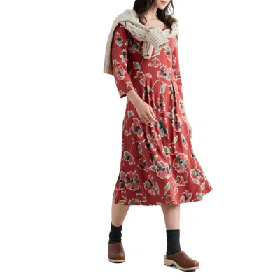 SEASALT CORNWALL SEASALT CORNWALL PIER VIEW FLORAL FIT & FLARE MIDI DRESS
