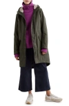 Seasalt Cornwall Plant Hunter Waterproof Hooded Coat In Green