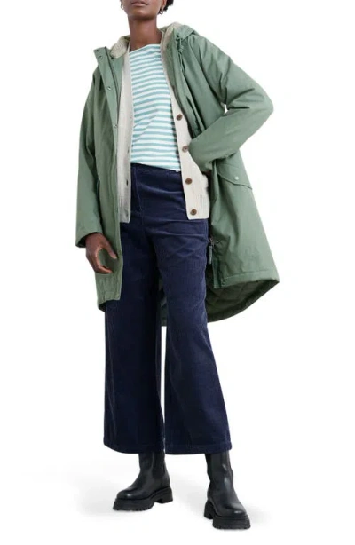 Seasalt Cornwall Plant Hunter Waterproof Hooded Coat In Green