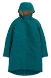 Seasalt Cornwall Plant Hunter Waterproof Hooded Coat In Gust Blue Green