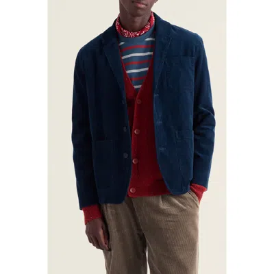 Seasalt Cornwall Plantsman Organic Cotton Corduroy Blazer In Blue