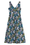 Seasalt Cornwall Polmanter Sleeveless Organic Cotton Jersey Maxi Dress In Multi