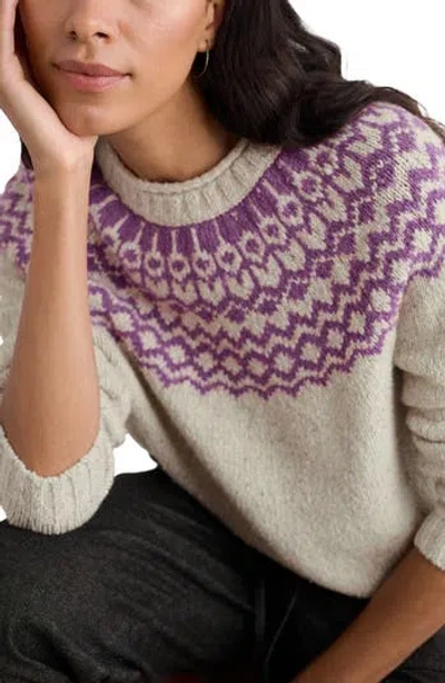 Seasalt Cornwall Port Kinnis Fair Isle Merino Wool Blend Sweater In Neutral