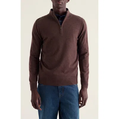 Seasalt Cornwall Prow Quarter Zip Jumper In Timber