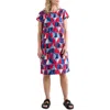 Shop Seasalt Cornwall River Cove Print Shift Dress In Sail Geo Scarlet