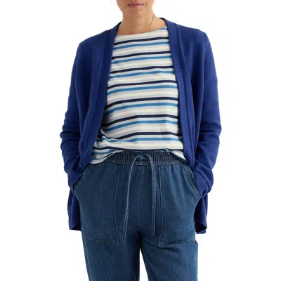 Seasalt Cornwall Riverboat Organic Cotton Cardigan In Blue