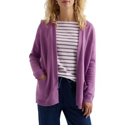 Seasalt Cornwall Riverboat Organic Cotton Cardigan In Pink