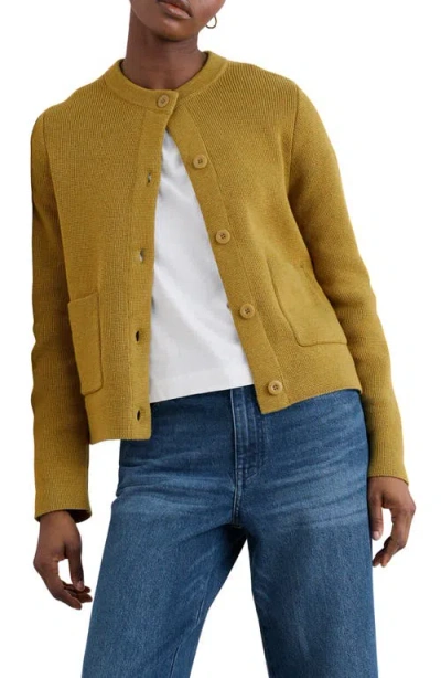 Seasalt Cornwall Rock Lily Organic Cotton Cardigan In Green