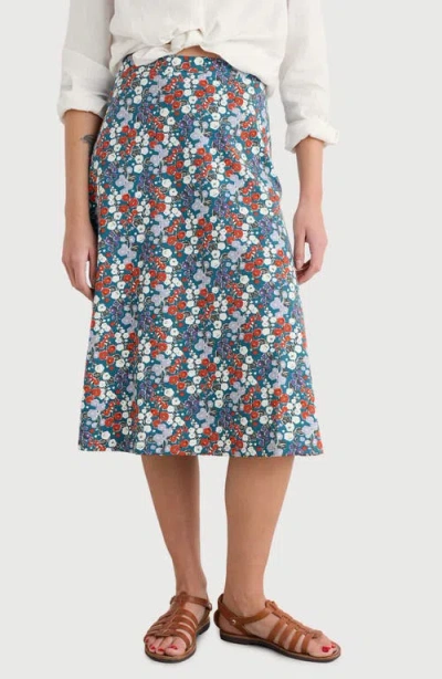 Seasalt Cornwall Rose Floral A-line Skirt