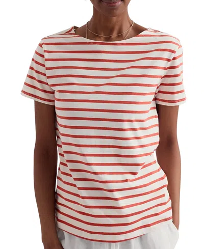 Seasalt Cornwall Sailor Boat Neck Breton T-shirt In Multi