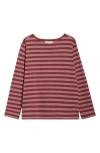 Seasalt Cornwall Sailor Stripe Long Sleeve Organic Cotton T-shirt In Multi