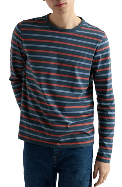 Seasalt Cornwall Sailor Stripe Long Sleeve Organic Cotton T-shirt In Multi