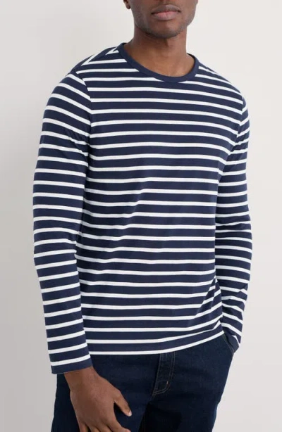 Seasalt Cornwall Sailor Stripe Long Sleeve T-shirt In Blue