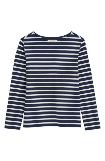 Seasalt Cornwall Sailor Boat Neck Long Sleeve T-shirt In Black