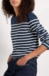 Seasalt Cornwall Sailor Stripe Organic Cotton Top In Multi