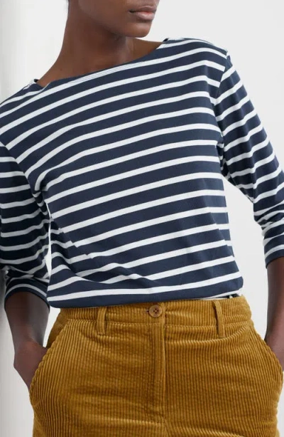 Seasalt Cornwall Sailor Stripe Organic Cotton Top In Multi
