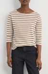 Seasalt Cornwall Sailor Stripe Organic Cotton Top In Multi