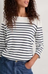 Seasalt Cornwall Sailor Stripe Organic Cotton Top In Multi