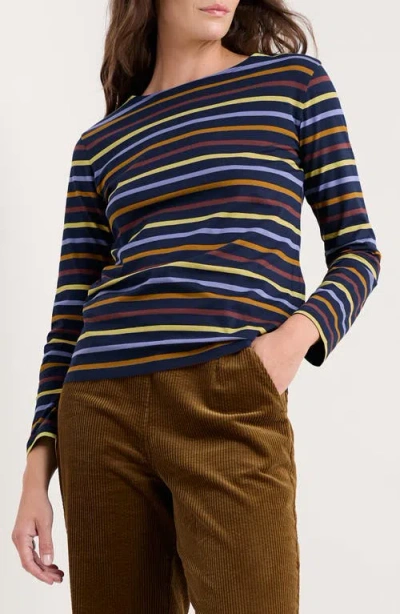 Seasalt Cornwall Sailor Stripe Organic Cotton Top In Multi