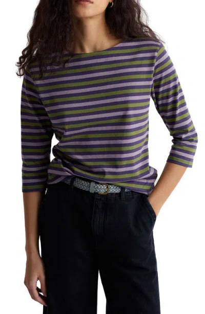 Seasalt Cornwall Sailor Stripe Organic Cotton Top In Multi