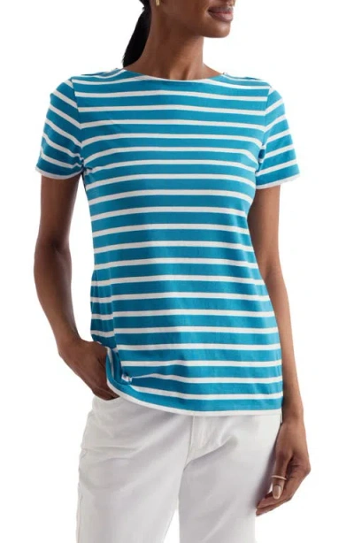 Seasalt Cornwall Sailor Stripe Organic Cotton T-shirt In Multi