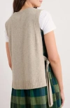 Seasalt Cornwall Sea Aster Merino Wool Blend Side Tie Sweater Vest