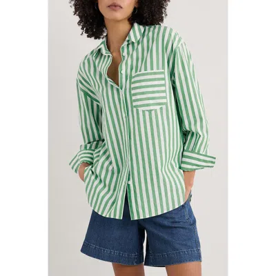 Seasalt Cornwall Sea Path Oversize Organic Cotton Poplin Button-up Shirt