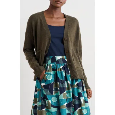 Seasalt Cornwall Senara Merino Wool Blend Cardigan In Green