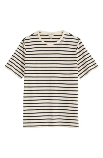 Seasalt Cornwall Seven Seas Sailor Striped Organic Cotton T-shirt In Neutral