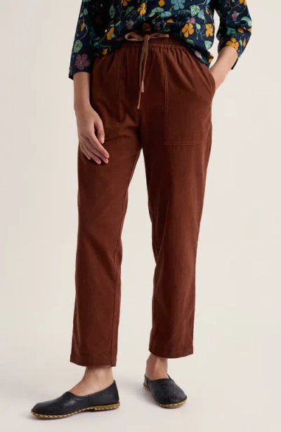Seasalt Cornwall Sholl Organic Cotton Crop Pants In Dark Nutmeg