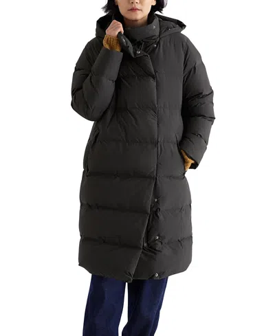 Seasalt Cornwall Shore Explorer Waterproof Puffer Coat In Black