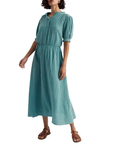 Seasalt Cornwall Shore Path Half Sleeve Midi Dress In Blue