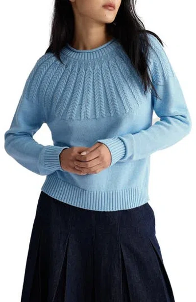 Seasalt Cornwall Stone Chat Organic Cotton Sweater In Blue