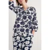 Seasalt Cornwall Streamlet Floral Organic Cotton Swing Top In Daisy Shadow Chalk